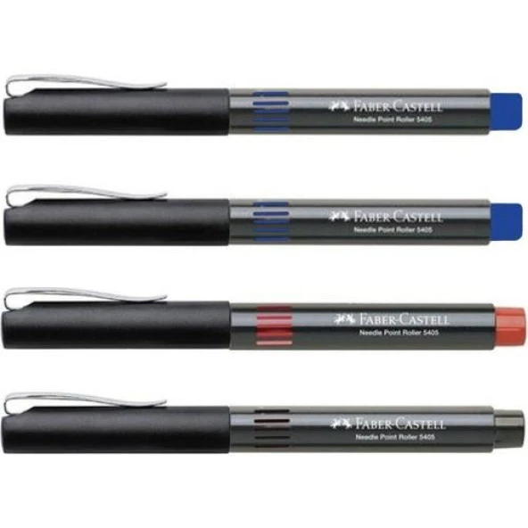 Faber-Castell 5405 Roller Kalem 0.5 Mm Iğne Uçlu 2 Mavi 1 Kırmızı 1 Siyah ürün görseli 1