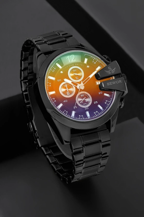 SEWOR Watch Renkli Cam Tüm Fonksiyonları Aktif Erkek Kol Saati924639 ürün görseli 1