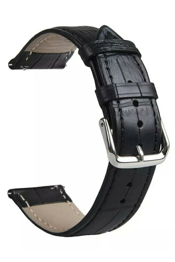 SEWOR Watch Siyah Renk Deri Saat Kordonu 22mm 923579 ürün görseli 1