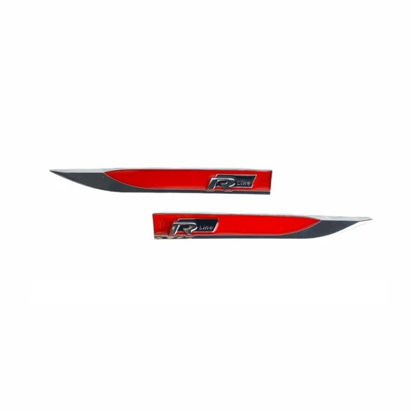 R-line çamurluk logosu-kırmızı / YACI136 ürün görseli 1
