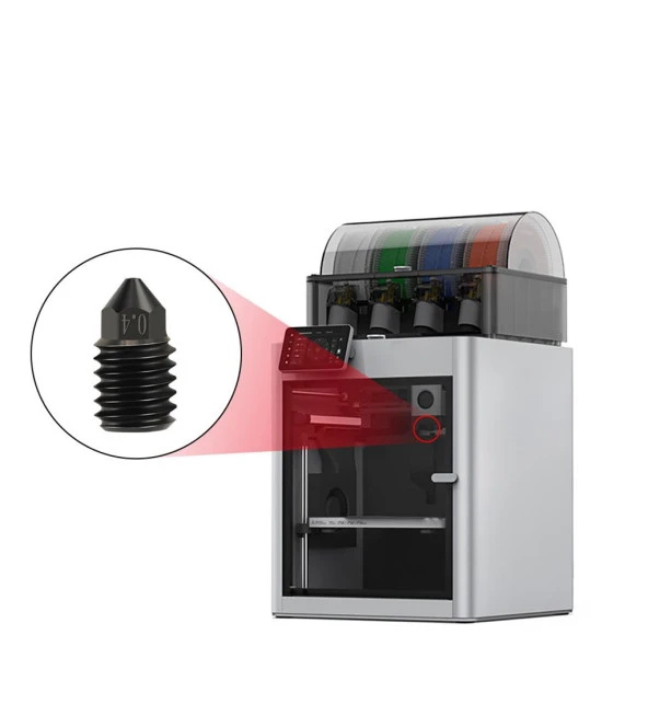 Bambu Lab Sertleştirilmiş CHT Çelik Nozzle 500°C(1.0mm) - Resim 4