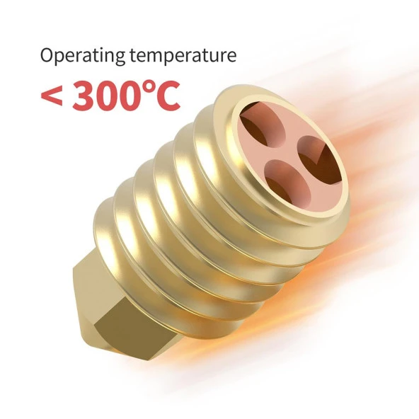 Bambu Lab X1-P1P CHT(High Flow)Bronz Nozzle(0.3mm) - Resim 2