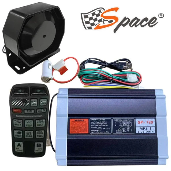 Profesyonel Siren Uyumlu 300W Bluetooth Ve Mp3 Özellikli / Sssr49 Parça ürün görseli 1