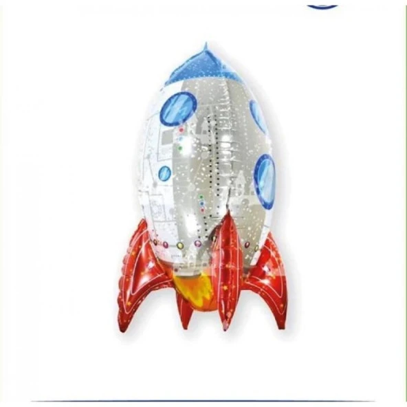 Roket 4D Folyo Balon 75 cm ürün görseli 1