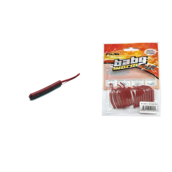 Fujin Baby Worm 5.2 cm Floating LRF Silikonu  Bloody Red ürün görseli 1