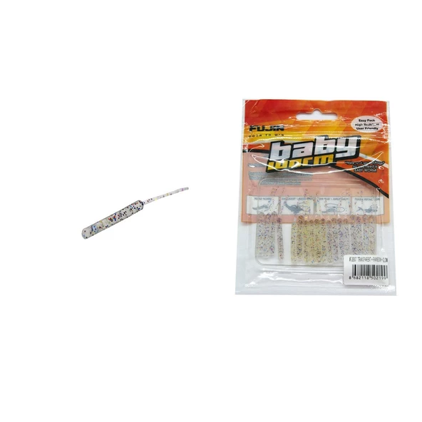 Fujin Baby Worm 5.2 cm Floating LRF Silikonu  Rainbow ürün görseli 1