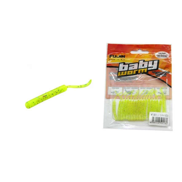 Fujin Baby Worm 5.2 cm Floating LRF Silikonu  Yellow ürün görseli 1