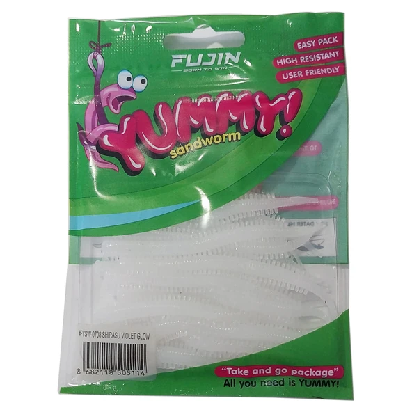 Fujin Yummy Sandworm 7cm LRF Silikonu  Shirasu Violet ürün görseli 1
