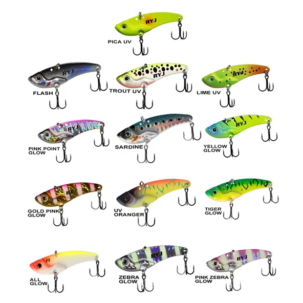 Ryuji Mirror Vib 5.5cm 15gr Vibrasyon Yem  Pink Zebra Glow ürün görseli 1
