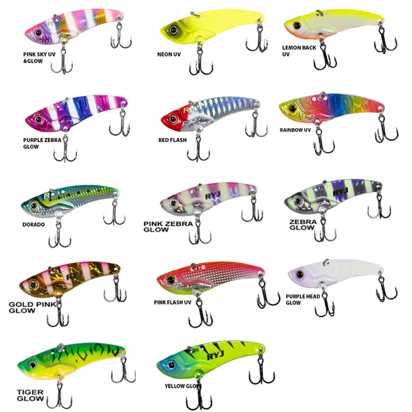 Ryuji Mirror Vib 5.5cm 15gr Vibrasyon Yem  Pink Zebra Glow ürün görseli 1
