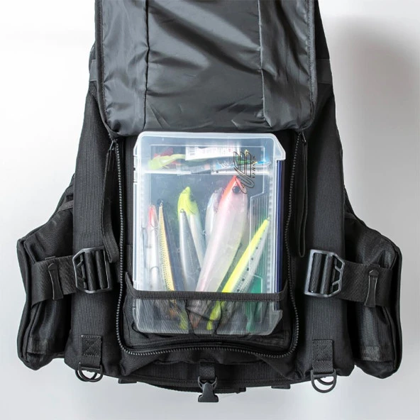Anglers Support Vest Ver.4 Spin Yeleği Black - Resim 5