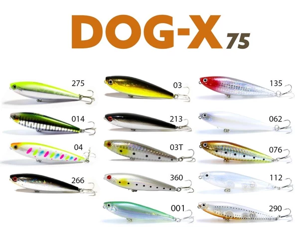 FUJIN Dog-x 7.5cm 8.5gr Su Üstü Maket Balık  112 Crystalline ürün görseli 1