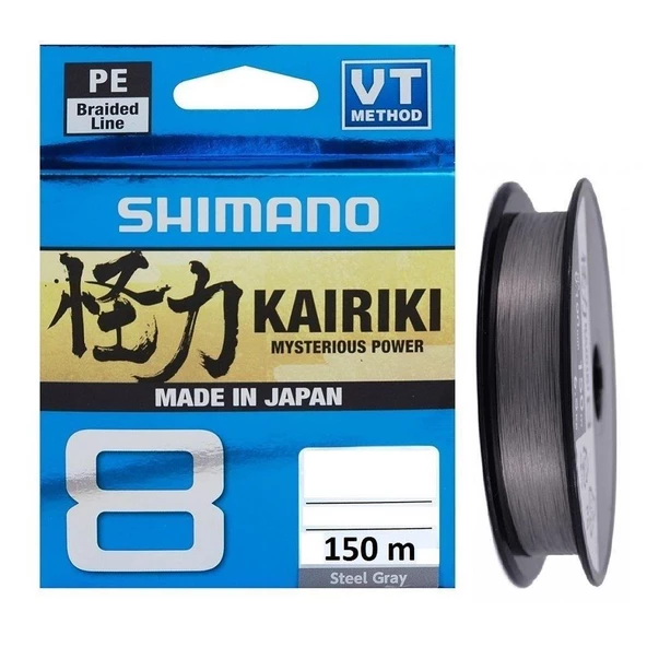 Shimano Kairiki Yeni Seri 8x Steel Grey 150m İp Misina (MADE IN JAPAN)  0,19 mm ürün görseli 1