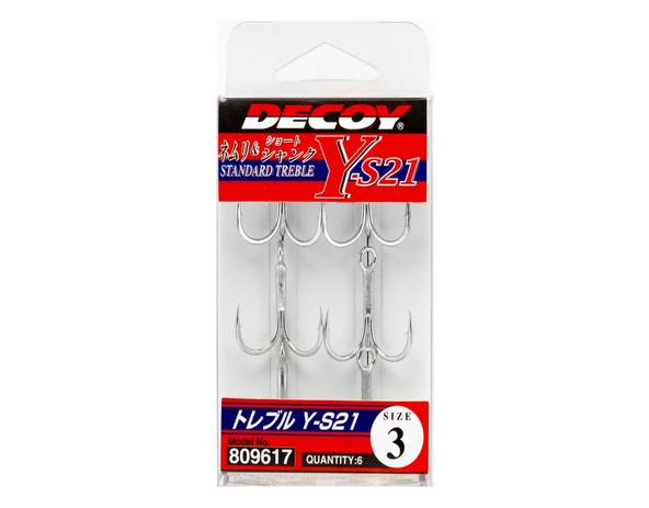 DECOY Y-S21 Standart Treble Üçlü Maket Balık İğnesi  3 ürün görseli 1