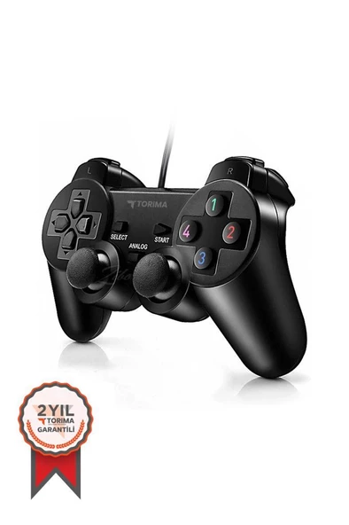 Torima P2 Siyah Analog Usb Joystick Pc Oyun Kolu Gamepad Konsol ürün görseli 1