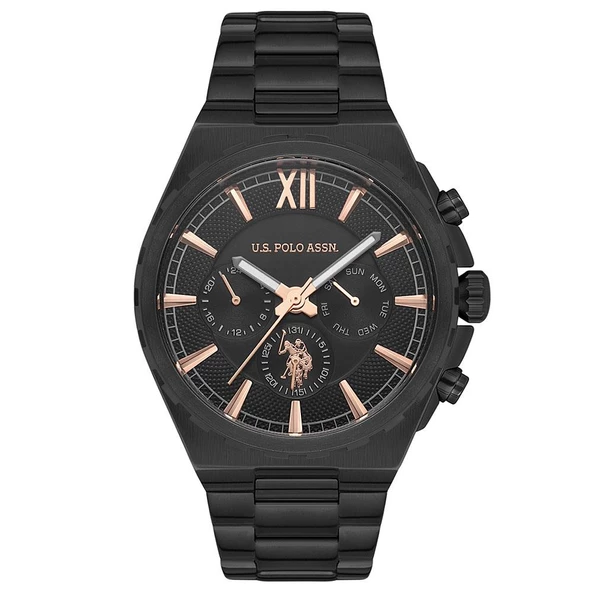 U.S. POLO ASSN. USPA1030-02 SİYAH İYON KAPLAMA ERKEK KOL SAATİ ürün görseli 1