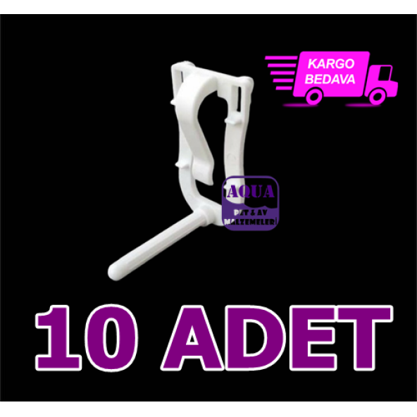Kalamar Kemiği Tutacağı Tünekli 10 Adet - Kalamar Kemiği Sebze Meyve Takma Aparatı - Kalamar Askısı ürün görseli 1