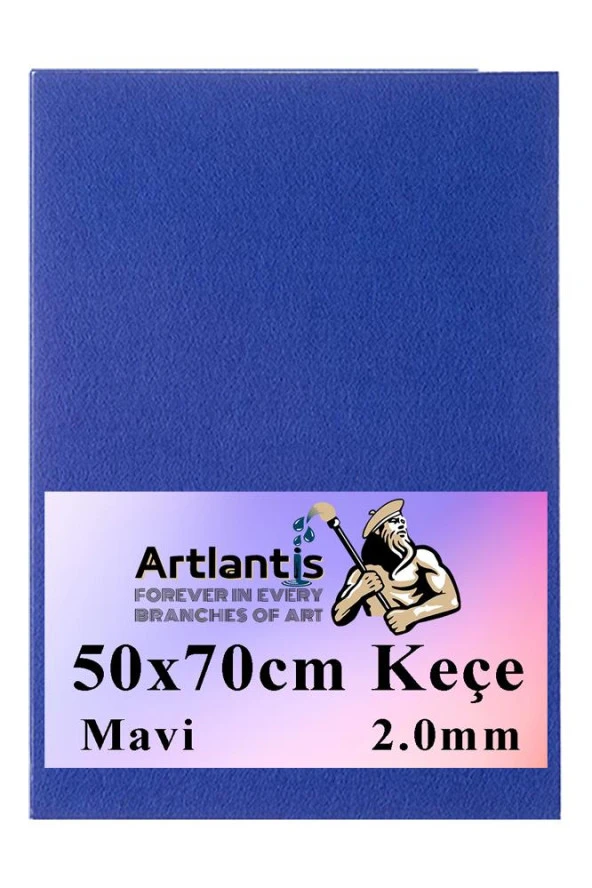 Mavi Keçe 50x70 cm 2.0 mm 1 Adet Renkli Hobi Keçesi Elişi Keçesi Anasınıfı Kreş Okul Öncesi ürün görseli 1
