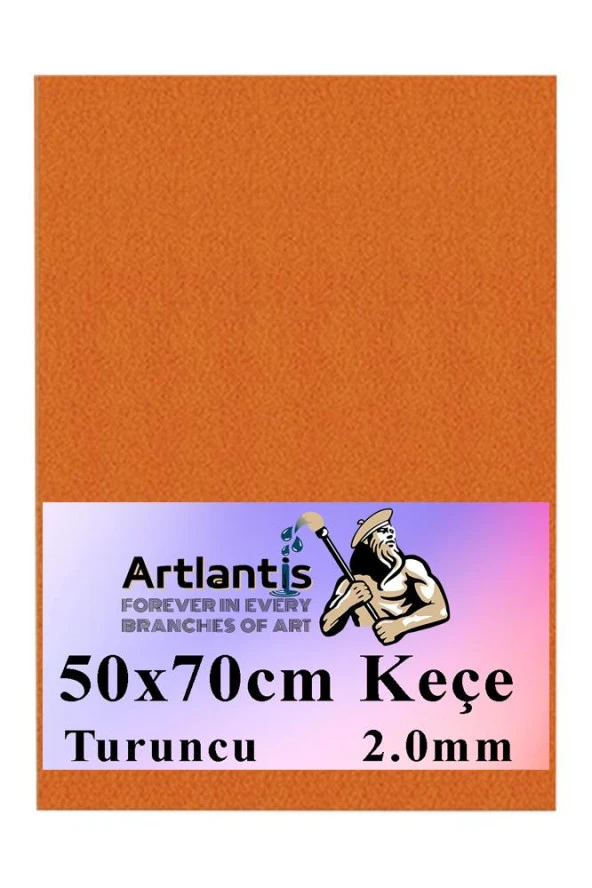 Turuncu Keçe 50x70 cm 2.0 mm 1 Adet Renkli Hobi Keçesi Elişi Keçesi Anasınıfı Kreş Okul Öncesi ürün görseli 1
