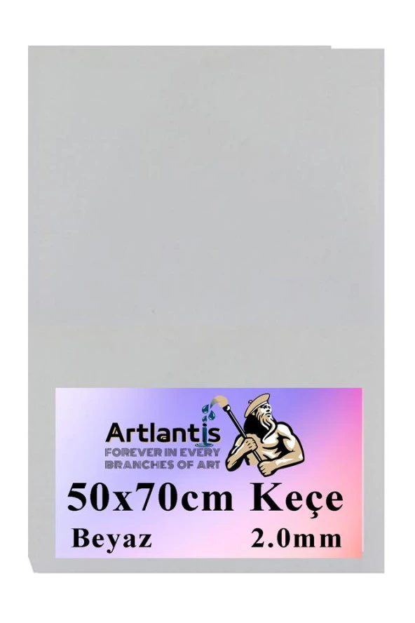 Beyaz Keçe 50x70 cm 2.0 mm 1 Adet Renkli Hobi Keçesi Elişi Keçesi Anasınıfı Kreş Okul Öncesi ürün görseli 1