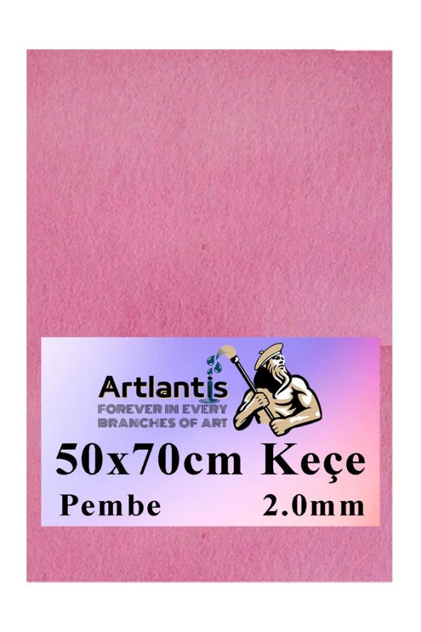 Pembe Keçe 50x70 cm 2.0 mm 1 Adet Renkli Hobi Keçesi Elişi Keçesi Anasınıfı Kreş Okul Öncesi ürün görseli 1
