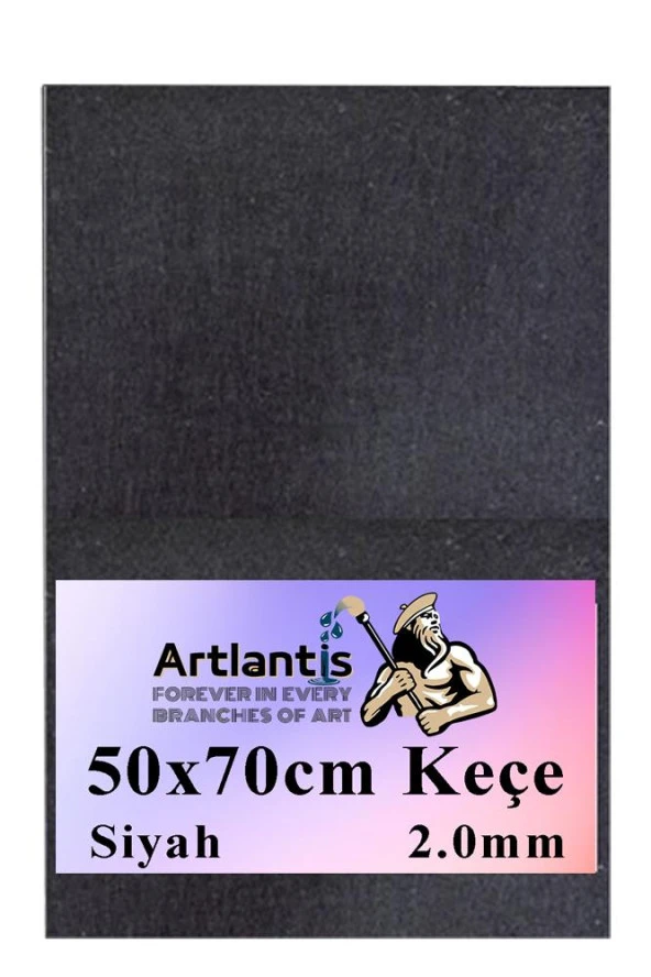Siyah Keçe 50x70 cm 2.0 mm 1 Adet Renkli Hobi Keçesi Elişi Keçesi Anasınıfı Kreş Okul Öncesi ürün görseli 1