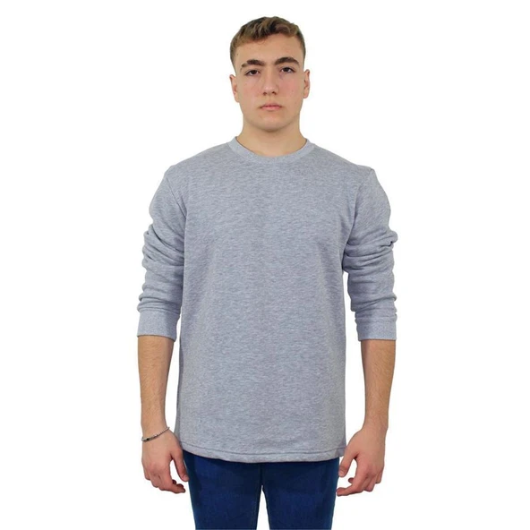Persmont ÜBS04K Gri Üç İplik Sıfır Yaka Sweat  2XL ürün görseli 1