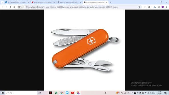Victorinox 0.6223.83G Classic Çakı, Mango Tango ürün görseli 1