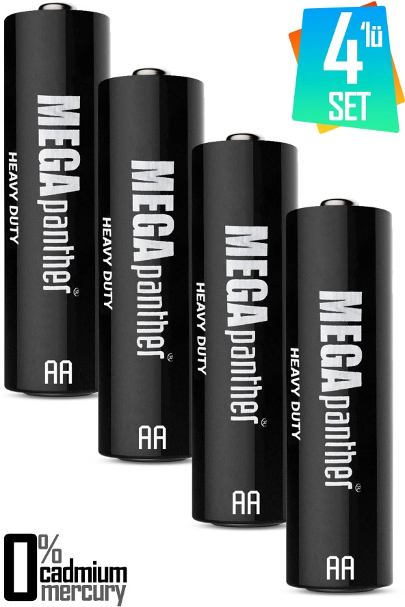 4lü AA R6 Kalın Kalem Pil Saat Pili Zn-C 1.5V ürün görseli 1