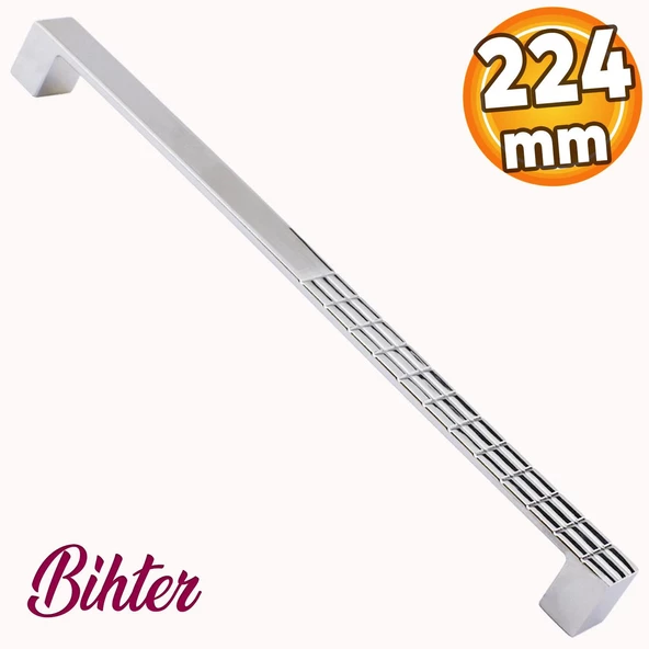 Bihter Mobilya Mutfak Dolabı Çekmece Dolap Kapak Kulpu Kulbu Metal Kulpları Siyah (224 MM-22.4 CM) ürün görseli 1
