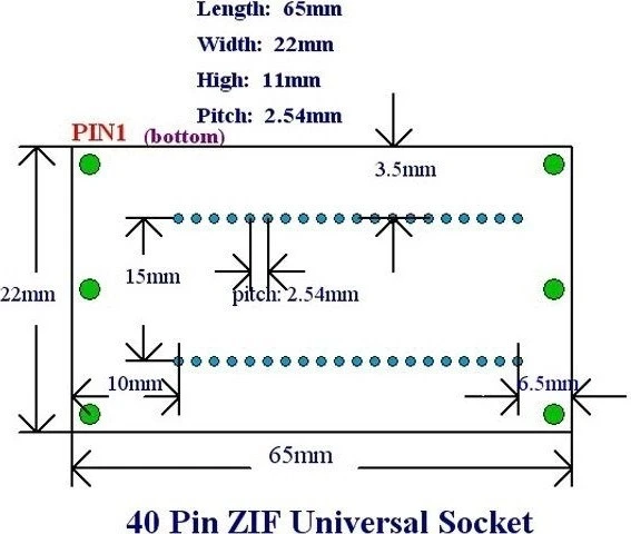 40 Pin Zif Soket Kilitli - Resim 3