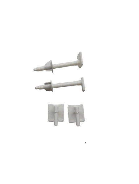 KARE BAŞLIKLI KLOZET KAPAĞI MONTAJ VİDA TAKIMI PLASTİK KV 001-2 ürün görseli 1