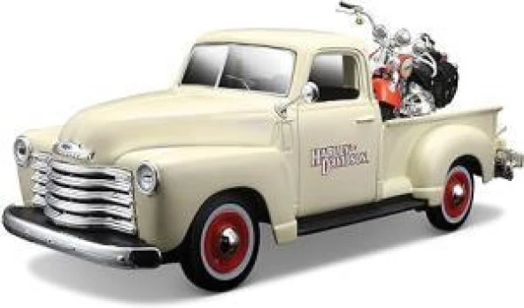 Maisto 1950 Chevrolet 3100 Pickup 1/25 / 2001 FLSTS Heritage Springer 1/24 Model Araba ürün görseli 1