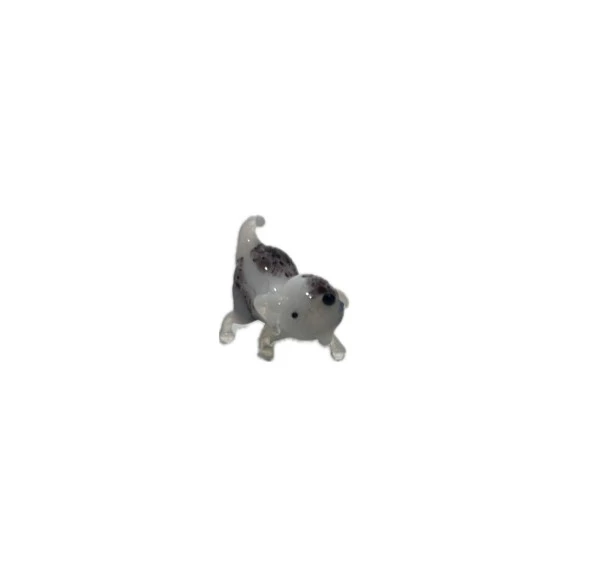 El Yapımı Mini Murano Cam Köpek Biblo A157-01 ürün görseli 1