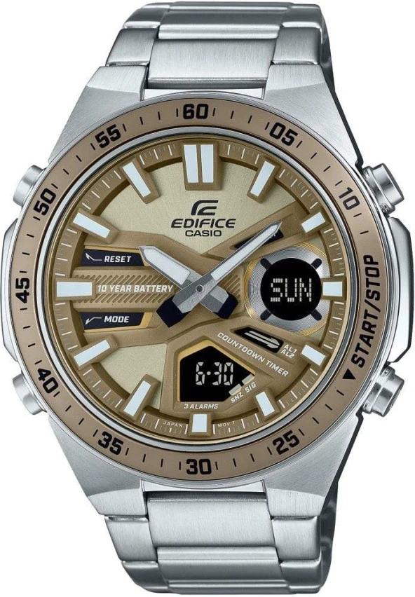 CASIO EDIFICE EFV-C110D-5ADF ANALOG DİJİTAL ÇELİK ERKEK KOL SAATİ ürün görseli 1