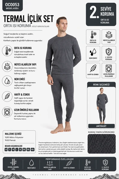 Unisex Termal İçlik Set I. Seviye OC0053 ürün görseli 1