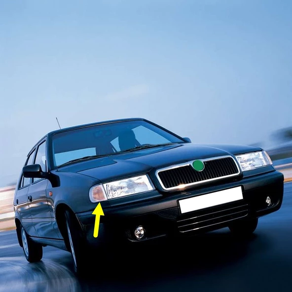 Skoda Felicia 1995-2001 Ön Sağ Sinyal Lambası Duylu Beyaz 6U0953042A ürün görseli 1