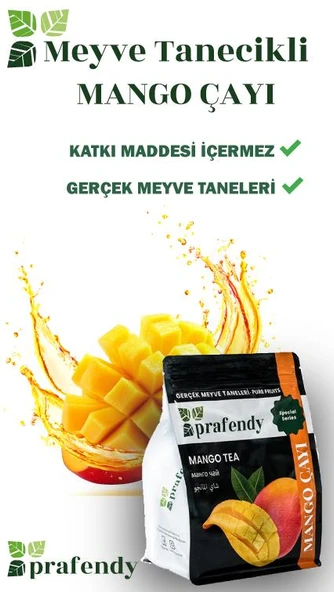 PRAFENDY MANGO ÇAYI - GERÇEK MEYVE TANELİ 1000 GR - Resim 3