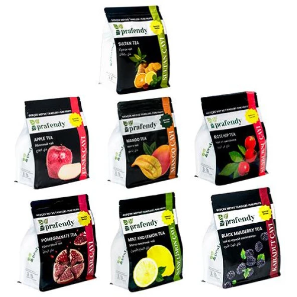 PRAFENDY MANGO ÇAYI - GERÇEK MEYVE TANELİ 1000 GR - Resim 2