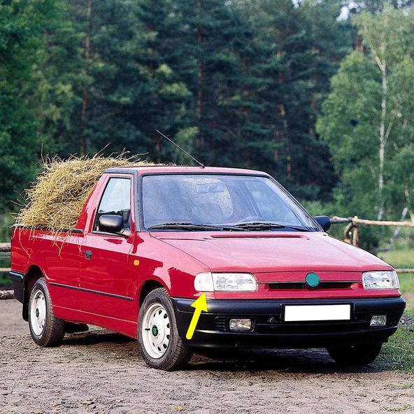 Skoda Pickup Pikap 1995-2001 Ön Sağ Sinyal Lambası Beyaz 6U0953042A ürün görseli 1