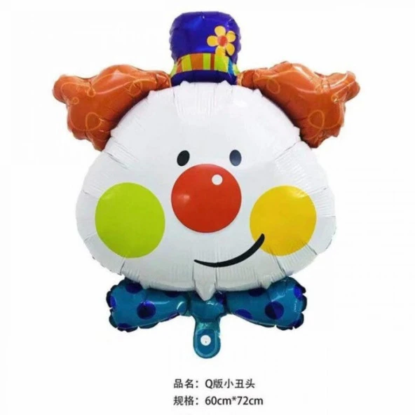 Palyaço Folyo Balon 60x72 cm ürün görseli 1