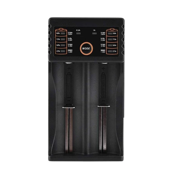 Powermaster 4.2 Volt 500 Mah 5V Usb 1000 Mah Pil Şarj Cihazı Li-on Pil Şarj Aleti 18650 RCR123 18350 17500 14500 ürün görseli 1