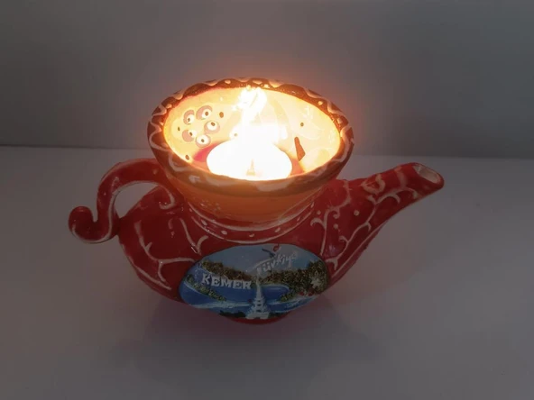 Mumluk Mum Alaadin'in Sihirli Lambası Biblo Seramik Ev Ofis Dekor Süsü ürün görseli 1