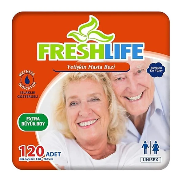 Freshlife Belbantlı Ekstra Large Büyük Boy Yeti̇şki̇n 120-160 cm 120 Adet Hasta Bezi ürün görseli 1