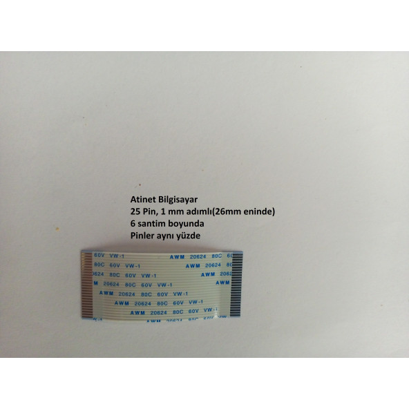 Awm 20624 80C 60V Vw-1 Flex Şerit Kablo 25 Pin 6 Cm 25-1-6A ürün görseli 1