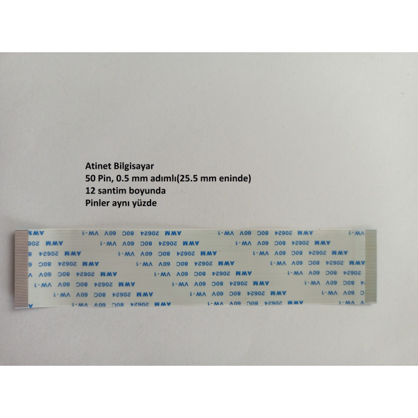 Awm 20624 80C 60V Vw 1 Flex Şerit Kablo 50 Pin 12Cm 50-0.5-12A ürün görseli 1