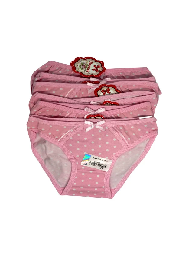 2588  Berrak  Kız  Pembe  Baskılı Bikini 6 Adet 1-2 Yaş ürün görseli 1