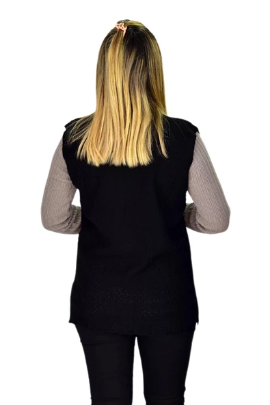 Kadın Cepli Triko Yelek BGL-ST03345 - Resim 11