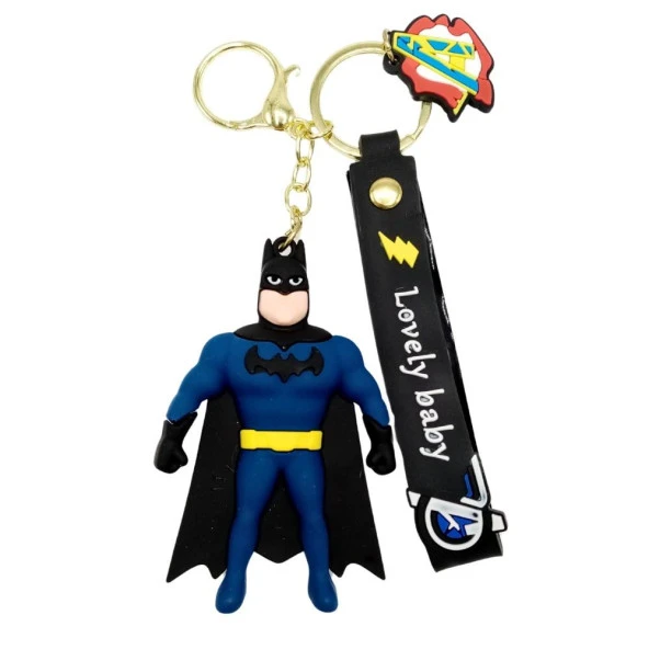 Batman 3D Silikon Anahtarlık Gold Metal ürün görseli 1
