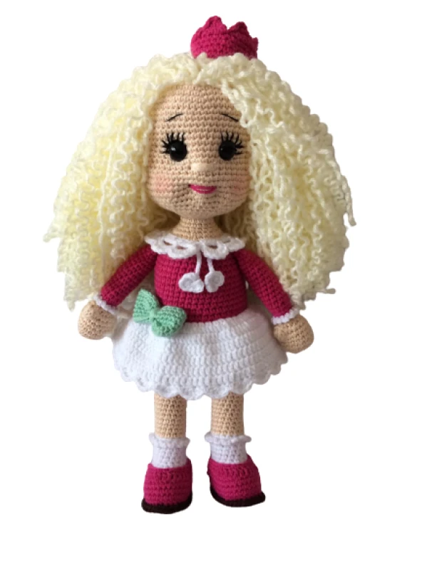 Kıvırcık Şeker Bebek Amigurumi Organik Oyuncak ürün görseli 1